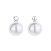 Pendientes de Nácar de Mar de Sur, Plata de ley 925, con Shell Pearl, chapado, diverso tamaño para la opción & para mujer, más colores para la opción, Vendido por Par