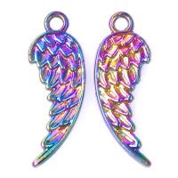 Wing Formad Zink Alloy Halsband, Feather, plated, blandade färger, 26x9x2mm, Säljs av PC