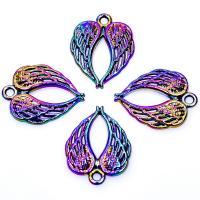 Zinklegering vleugel hangers, Zinc Alloy, Angel Wing, plated, gemengde kleuren, 21x17mm, Verkocht door PC