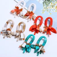 Resin Earring Zinc Alloy with Resin fashion jewelry & for woman Sold By Pair