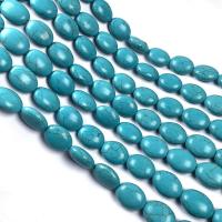 Syntetický Turquoise Korálek, Oválný, DIY & různé velikosti pro výběr, modrý, Prodáno za Cca 15.5 inch Strand