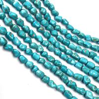 Turquoise Kralen, Synthetische Turquoise, Nuggets, DIY & verschillende grootte voor keus, blauw, Per verkocht Ca 15 inch Strand