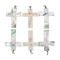 Natural Abalone Shell Halsband, Havsöra, Cross, Unisex, fler färger för val, 44x65mm, Säljs av PC