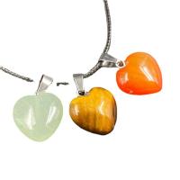 Gemstone Pendants Jewelry Natural Stone Heart & Unisex Sold By PC