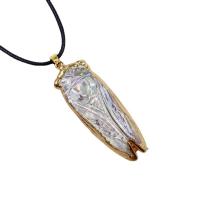 Crystal Hängen, Kristall, med Mässing, Cicada, plated, Unisex, fler färger för val, 19x50mm, Säljs av PC