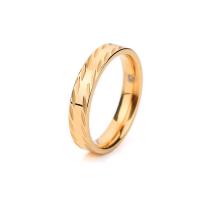 Titanium ringen, Titanium Staal, gold plated, uniseks & verschillende grootte voor keus, 3mm, Maat:6-9, Verkocht door PC