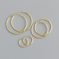 925 Sterling Silver Hoop Earrings plated fashion jewelry & for woman nickel lead & cadmium free Sold By Pair