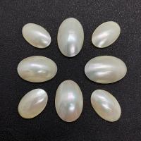 White Lip Shell Cabochon, Ovaal, wit, Verkocht door PC