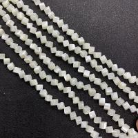 Natural White Shell Kralen, Square, DIY, wit, 6mm, Per verkocht 38 cm Strand