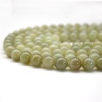 Hetian Jade Koralik, Koło, obyty, DIY, zielony, 10mm, 37komputery/Strand, sprzedawane na 38 cm Strand