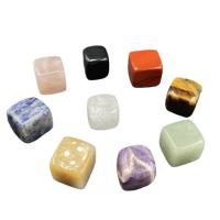 Pedra natural Quadrado, cores misturadas, 16x16mm, 9PCs/Defina, vendido por Defina