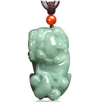 jade Pendentif, bête sauvage Fabuleuse, gravé, vert clair, 41x23x13mm, Vendu par PC