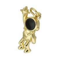 Brass Jewelry Pendants Astronaut fashion jewelry & DIY & Unisex & enamel golden Sold By Lot