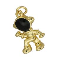 Brass Jewelry Pendants Astronaut fashion jewelry & DIY & Unisex & enamel golden Sold By Lot