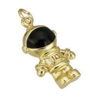 Brass Jewelry Pendants Astronaut fashion jewelry & DIY & Unisex & enamel golden Sold By Lot