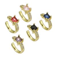 cobre Cuff Ring Finger, joias de moda & unissex & com strass, Mais cores pare escolha, 12x5x15mm, 10PCs/Lot, vendido por Lot