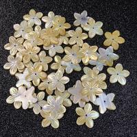 Perles de coquillage jaune naturel, coquille jaune, fleur, DIY, Jaune, 20mm, Vendu par PC