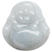 Jadite Přívěsek, Buddha, Vytesaný, unisex, světle zelená, 33x35x6.80mm, Prodáno By PC