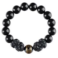 Jadeite Bracelet Mythical Wild Animal Unisex black Length Approx 7.09 Inch Sold By PC