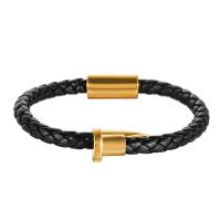 Titanstahl Armband, mit PU Leder, plattiert, Modeschmuck & unisex, keine, 12mm, 72mm, verkauft von PC