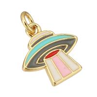 Brass Jewelry Pendants fashion jewelry & DIY & for woman & enamel multi-colored Sold By Lot