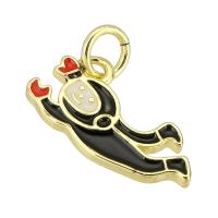 Brass Pendant fashion jewelry & for woman & enamel black Sold By Lot