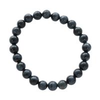 olho de tigre pulseira, polido, tamanho diferente para a escolha & para mulher, preto, vendido para 18 cm Strand