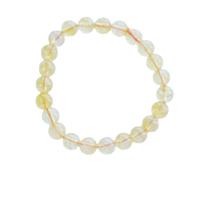 Citrine Bracelet Round polished DIY & Unisex yellow Sold Per Approx 18 cm Strand