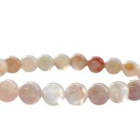 White Cherry Blossom Agate Armband, Ronde, gepolijst, uniseks & verschillende grootte voor keus, roze, Per verkocht 18 cm Strand