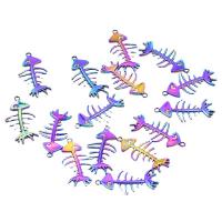 Подвески из цинкового сплава, цинковый сплав, кость рыбы, разноцветная плакировка, Винтаж & Мужская, Много цветов для выбора, не содержит никель, свинец, 22x42mm, длина Приблизительно 17.72 дюймовый, продается PC