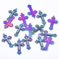 Zinc Alloy Jewelry Necklace Cross colorful plated vintage & Unisex nickel lead & cadmium free Length Approx 17.72 Inch Sold By PC