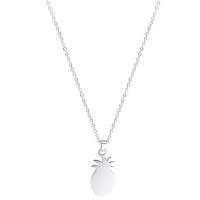 Stainless Steel Jewelry Necklace Pineapple silver color plated Unisex Length Approx 17.72 Inch Sold By PC