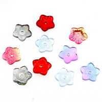 Fashion Glasperler, Glas, Flower, du kan DIY, flere farver til valg, 12x12x3mm, 1000pc'er/Bag, Solgt af Bag