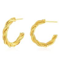 Pendientes de Perno en Latón, metal, chapado en oro de 18 K, Joyería & para mujer, dorado, 25mm, Vendido por Par