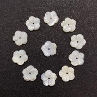 Witte Lip Shell Beads, White Lip Shell, Bloem, Gesneden, DIY & verschillende grootte voor keus & 5 petal, wit, Verkocht door PC