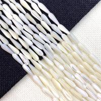 Natural White Shell Kralen, Traan, DIY & verschillende grootte voor keus, wit, 15x5mm, Per verkocht Ca 15 inch Strand