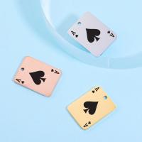 Stainless Steel Pendants Poker plated fashion jewelry nickel lead & cadmium free Sold By PC