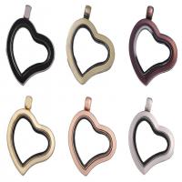 Floating Charms Pendant Zinc Alloy with Magnet & Glass Heart plated Unisex nickel lead & cadmium free Sold By PC