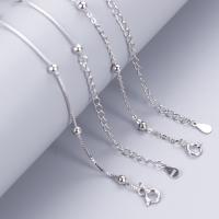 925 Sterling Silver schakelkettingen, 925 sterling zilver, met 1.96inch extender keten, geplatineerd, DIY & verschillende stijlen voor de keuze, Lengte Ca 15.7 inch, Verkocht door PC