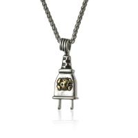 Zinc Alloy Trui Ketting, Plug, plated, verschillende stijlen voor de keuze & voor de mens, 17x50mm, Lengte Ca 23.62 inch, Verkocht door PC