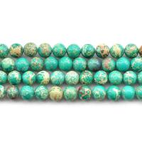 Dojam Jasper Perla, Krug, možete DIY & različite veličine za izbor, Prodano Per Približno 38-40 cm Strand