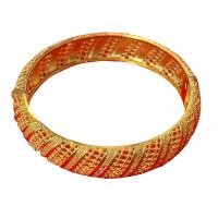 Messing Armbanden, voor vrouw, gouden, Lengte 6 cm, Verkocht door PC