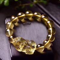 Citrine Bracelet Mythical Wild Animal Unisex yellow Length 7.5 Inch Sold By PC