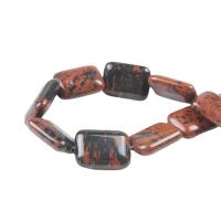 Natural Mahogany Obsidian Beads Rectangle polished DIY mixed colors Sold By PC