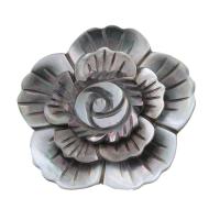 Shell Broche, Zinc Alloy, med Shell, Flower, Unisex, blandede farver, 45mm, Solgt af PC