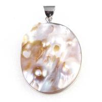 Shell Pendler, Zinc Alloy, med Shell, blandede farver, 77x46mm, Solgt af PC