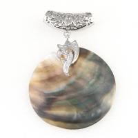 Shell Pendler, Zinc Alloy, med Shell, Runde, blandede farver, Solgt af PC