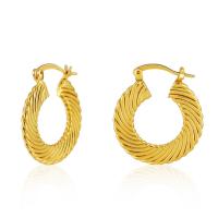 Brass Huggie Hoop Earring 18K gold plated fashion jewelry & for woman golden Sold By Pair