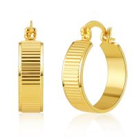 Messing Huggie Hoop Earring, 18K vergulde, mode sieraden & voor vrouw, gouden, 23x19mm, Verkocht door pair