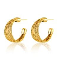 Brass Stud Earring 18K gold plated fashion jewelry & for woman golden Sold By Pair